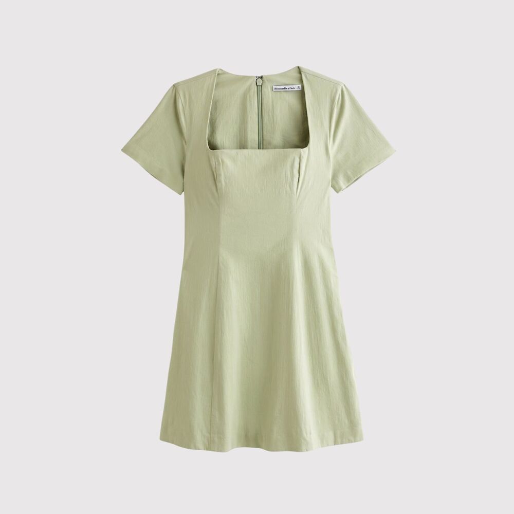 Abercrombie & Fitch Light Sage Green Mini Dress